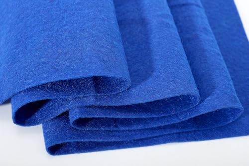 Soft Felt Fabric Sheets 1.6mm Thick Sewing Patwork Material Large Craft Felt Roll Fabric by The Yard (Royal Blue, 18"X 36" Inches) - color: Royal Blue, size: 18"X 36" Inches