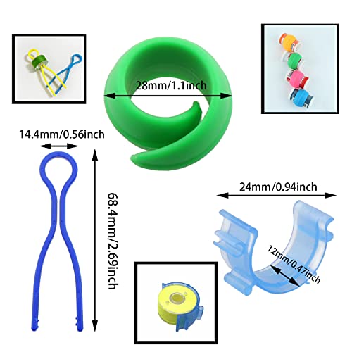 Bobbin Clamps Holders Thread Buddies DGZZI 30PCS Bobbin Holder Clips Color Thread Clips Holder Silicone Spool Huggers Thread Holders for Embroidery Quilting Sewing Accessory Thread Spool Organizing
