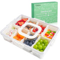 Snackle Box Container Dishwasher Safe Divided Serving Tray with Lid Handle