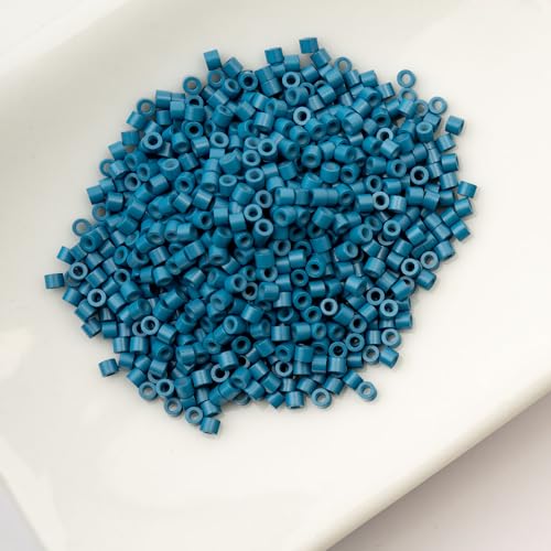 John Bead 25g Cylin Beads Opaque Denim Blue 11/0 Glass Cylindrical Seed Beads for Jewelry Bracelets Necklaces Earrings Making Embroidery - color: Denim Blue