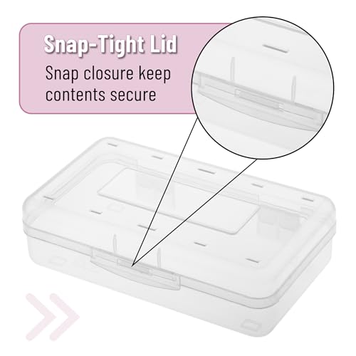 Mr. Pen- Plastic Pencil Case Box, 12 Pack - color: Clear, size: 12 Pack
