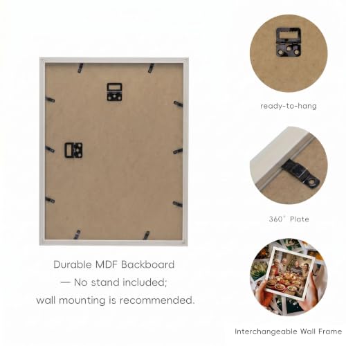 ArtbyHannah Gallery Wall Frame Set, 8 Pack White Picture Frames, Large - color: White, size: Large