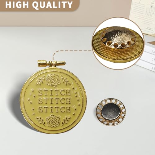 Needle Minder Magnet, Magnetic Needle Minder, Needle Minders Magnetic Cross Stitch Accessories, Magnetic Needle Holder, Life Tree, Butterfly, Cats, Owl, Heart (Gold) - size: Gold