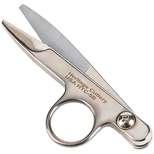 Klein Tools GHTC5B Scissors, Made in USA, Threadclip with Spring Action to Open Automatically and Blunt Tips, 4-1/2-Inch