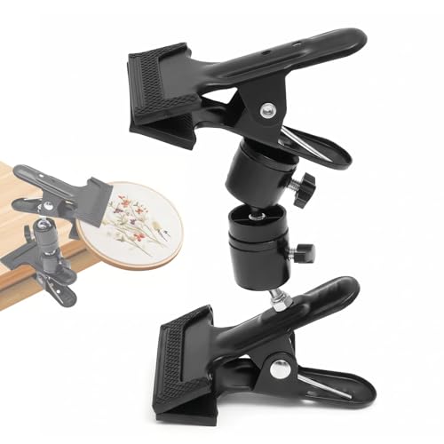 Naturezhen Embroidery Hoop Stand Holder, 360°Rotatable Metal Table Clamp