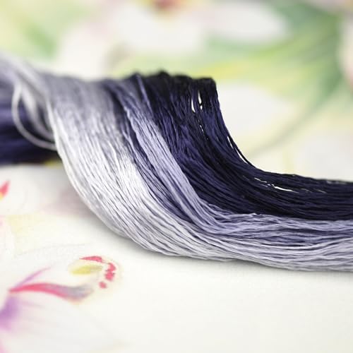 Natural 100% Mulberry Handmade Embroidery Silk Thread Silk Floss (87) - color: 87