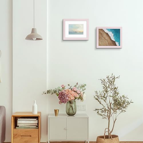 Golden State Art 8x10 Pink Picture Frame Mat for 5x7 Real Glass - color: Pink, size: 8x10