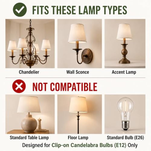 Small Lamp Shade Clip on Bulb for Candelabra Bulbs, Mini Lampshades for Chandeliers, Home Decor Barrel Beige Fabric Linen Lampshade for Table Chandelier Wall Lamp Ceiling Lamps 4x6x5 Inch (2, BEIGE) - color: BEIGE