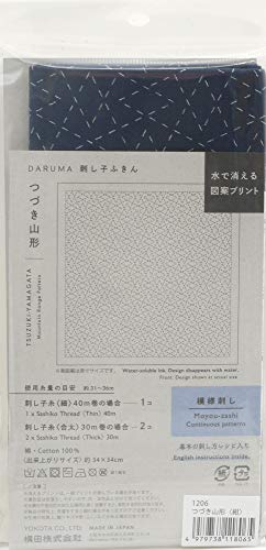 DARUMA Sashiko Sampler Original Cloth Navy Color (Mountain Range) - color: Mountain Range