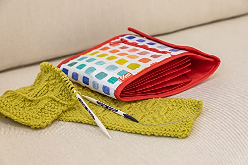 Prym Circular Knitting Needle Case, 9" x 7-1/4", Rainbow Specks - style: Rainbow Specks