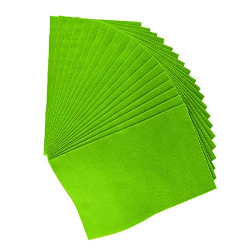 Jtnohx Color Felt Fabric Soft Felt Sheets for Crafts Fluorescent Green 20Pc - color: Fluorescent Green