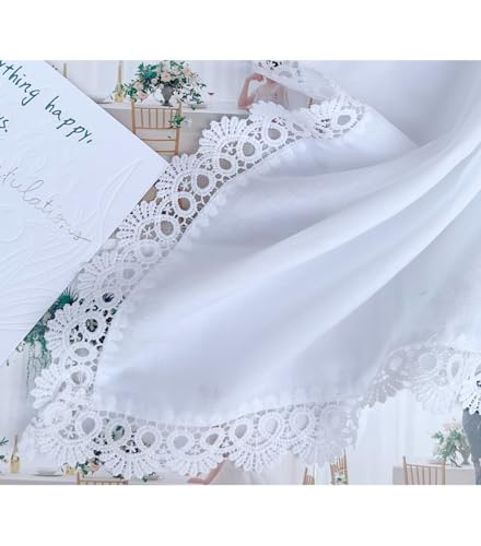 6 Pack of Ladies Embroidery Cotton Handkerchiefs Lace Wedding Hankies - color: B01-8853