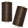 All Purpose Sewing Thread-2 Spools of Hand Polyester Sewing Thread for Sewing Machine for Hand and Machine Sewing(Dark Brown, 2 spools) - color: Dark Brown