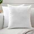 Encasa XO Throw Pillow Covers, Cotton, No Inserts 12"x12" - color: White, size: 12" x 12" (Pack of 2)