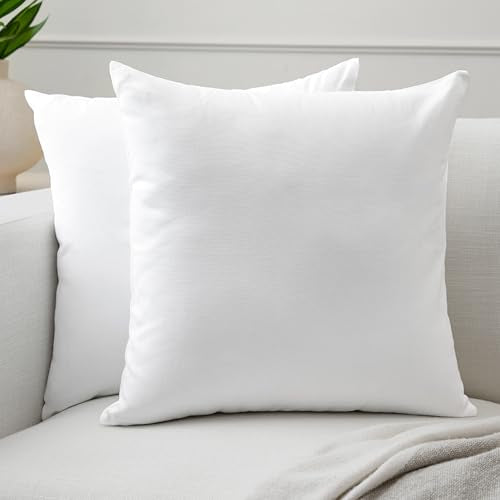 Encasa XO Throw Pillow Covers, Cotton, No Inserts 18"x18" - color: White, size: 18" x 18" (Pack of 2)