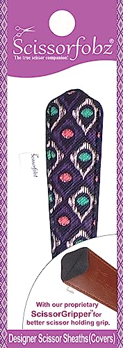 Designer Scissors Sheaths Shears Protective Covers-For Small Embroidery Scissors - Purple Multicolor Flame Design-#SS-290 - color: Purple Multi Flame, size: Single Small Size