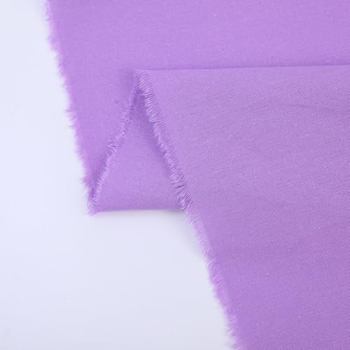 Purple Cotton Fabric for Sewing 59 Inch Wide Natural 100% Cotton Poplin Fabric by The Yard Soft Embroidery Cotton Material Apparel Cloth (Purple, 1 Yard) - color: Purple, size: 1 Yard