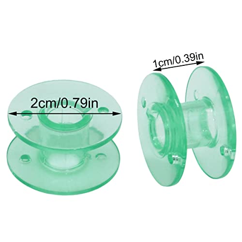 YEQIN 10 pcs Green Class 15 (A Size) Plastic Bobbins #X52800150 for Brother Babylock Singer Juki Sewing Machines - color: Green