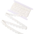 1 Inch White Cotton Lace Roll Ribbon Crochet Eyelet Embroidery Applique Trim Shell Embroidered Scalloped Edge Trimming Bulk for Sewing Making Crafts Dresses Clothes Wedding Home Decor DIY