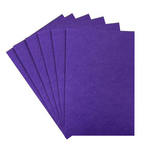 HaoFeiJH Purple Felt Fabric Sheets - 6PCS Stiff Felt Squares, 8x12 A4, 2mm Thick, Ideal for Sewing, Crafts & DIY Projects - color: 2mm Purple