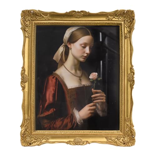 Saysmile Vintage 8x10 Picture Frame Gold, Textured Antique Picture Frames with Embossed Flower Design, Ornate Frame for 8x10 Photo, Resin Antique Frames Tabletop & Wall Hanging, Home Decor - color: Gold, size: 8x10