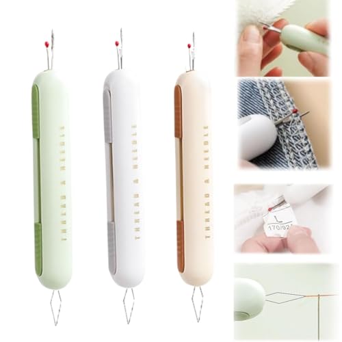2 in-1 Needle Threaders Seam Ripper 2024 New, Upgraded Seam Ripper Tools, Stretchable Remover Needle Threading (3 Pcs) - color: 3 Pcs