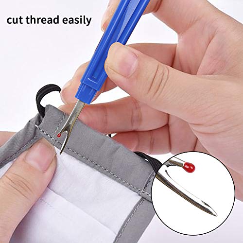 CCINEE 300pcs Sewing Pins,Multicolor Glass Head Sewing Pins with Seam Ripper and Soft Tape Measure for DIY Craft Jewelry