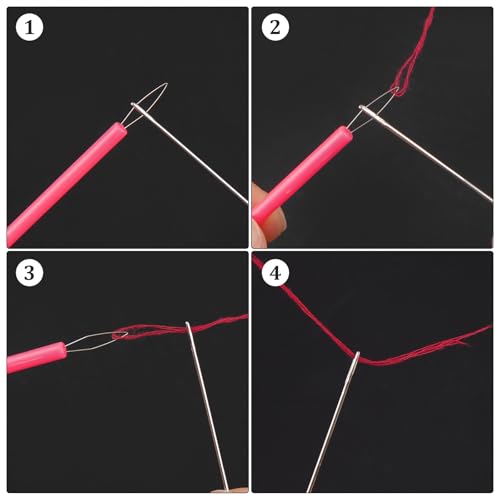 5 Pcs Needle Threader for Hand Sewing, Sewing Machine Thread Helper, Plastic Needle Threaders, Automatic Needle Threading Device, Beading Tool, Colorful, Colors Random