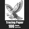 Waybas 100 PCS Tracing Paper, A4 Size, White, 8.5 x 11.5 Inch, Translucent, Sketching, Calligraphy - color: 100 Pcs