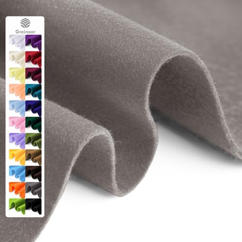 Light Gray Soft Felt Sheet, 18" x 36", 1.6mm Thick Acrylic Felt Fabric - color: Light Gray, size: 18 inch x 36 inch