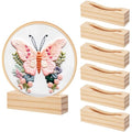 Chunful 6 Pcs Embroidery Hoop Display Stand, 5.3" X 1.3" X 1.5", Natural - color: Natural, size: 5.3" x 1.3" x 1.5"