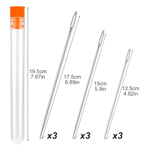 Wonvoc Long Needle, 9 Pcs 4.9''/5.9''/6.9'' Long Sewing Needles - size: 9 PCS-1