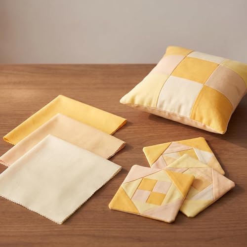 Cream Beige Solid Cotton Quilting Fabric Layer Cake 10" Precut Quilt Squares, 42 PCS 7 Shades (6 Each), Neutral Tone Medium Weight Fabric for Quilting Sewing - color: Iceam, size: 10 inch x 10 inch