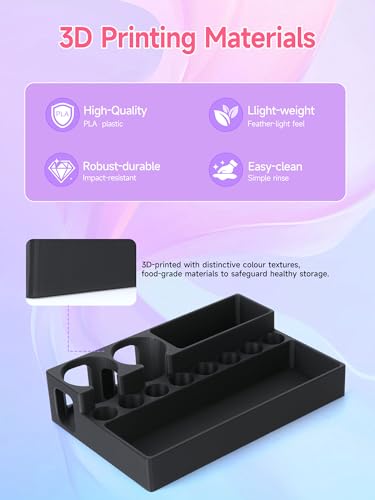 YOUSHARES Peptide Vials Case - 3ml and 30ml Insulin Vial Organizer - color: 3d_black
