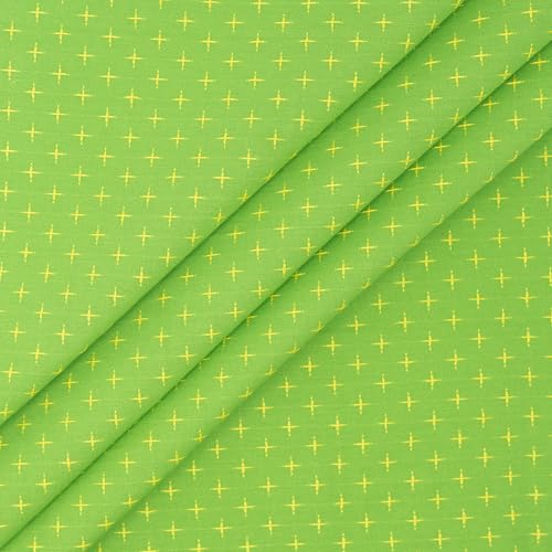 Singer Fabric, 100% Cotton, Embroidery Fabric, Cut by The Yard, Green - color: Green