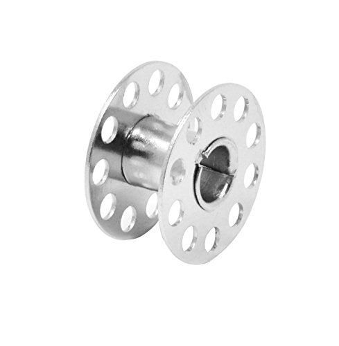Mandala Crafts Silver Metal Class 15J Empty SA156 Bobbins for Sewing 36 PCs - color: Silver, size: Size A 36 Rolls