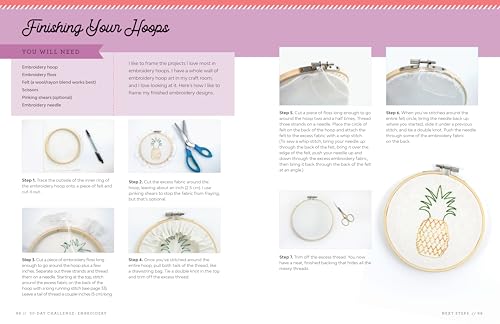 The 30-Day Embroidery Challenge: A Day-by-Day Guide to Learn New Stitches and Create Beautiful Designs (30-Day Craft Challenge)