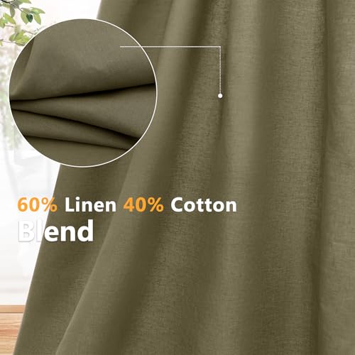 NSGZ Linen Linen Cotton Fabric 1 Yard 61" Wide, Linen Cotton Blend - color: Linen, size: 1 Yard