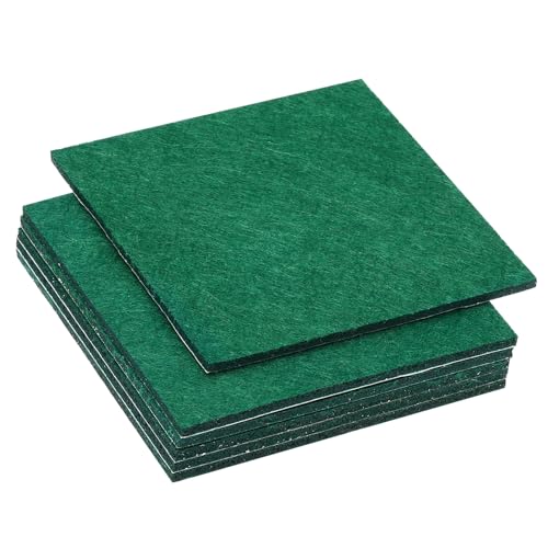 PATIKIL 4x4 Inch Lamp Base Felt, 6Pack 3mm Thickness Square Felt Furniture Pad Soft Adhesive Non-Slip Anti-Scratch Backed Felt for Lamp Furniture DIY Craft, Dark Green - color: Dark Green, size: 4x4 Inch