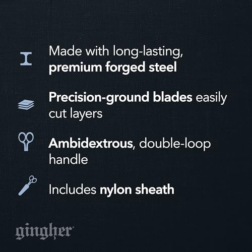 Gingher 5" Straight Fabric Scissors for Cutting Curves & Buttonholes - style: 5" Knife Edge Sewing