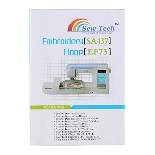 Sew Tech Embroidery Hoop for Brother, 1x2.5in 20x60mm SA437 EF73 Frame - size: 1"x2.5" - SA437
