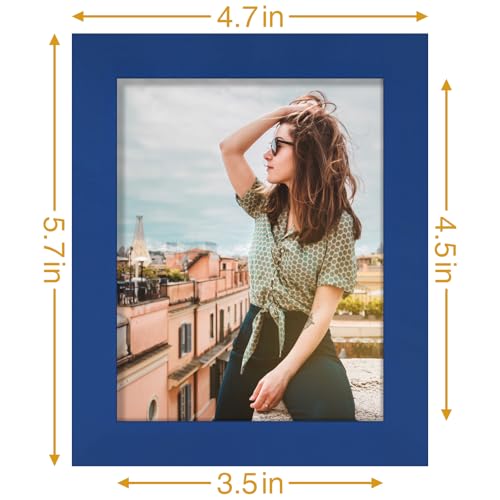 Vittanly 4x5 Picture Frame for Wall or Tabletop, Royal Blue - color: Royal Blue, size: 4x5
