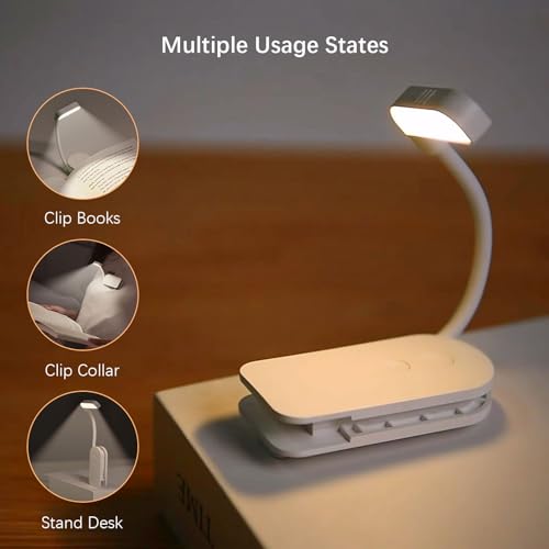 Choudao Rechargeable Book Light, Portable Reading Light,Pink - color: Pink