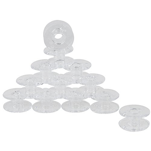 SINGER Class 15J Transparent Bobbins with Storage Case, 12 Count - size: 1 Count (Pack of 1)