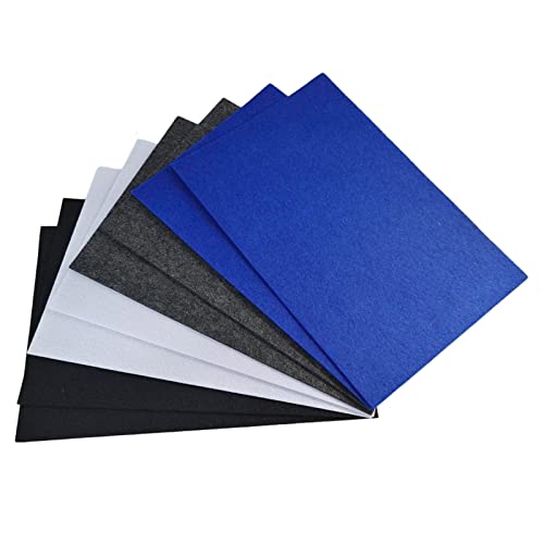 Jtnohx Stiff Felt, 2mm Thick Felt Sheets for Crafts, 8"x12" Hard Felt Fabric Squares 8Pcs for DIY Projects (Black White Grey Blue) - color: Grey White Series