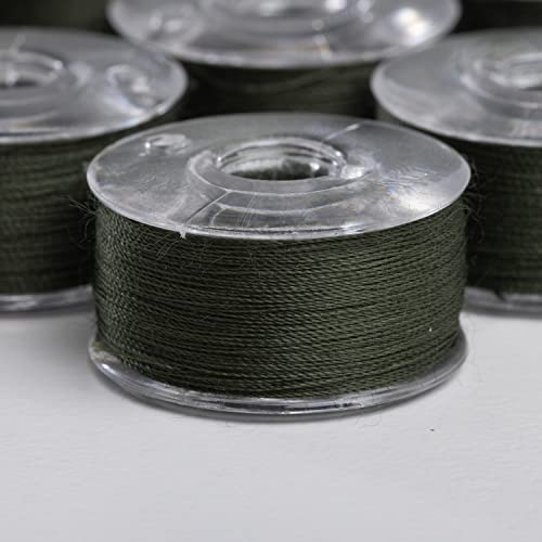 Sew Great Sewing Machine Prewound Bobbin 60 Weight Polyester Thread 12-Pack #447 Ivy Green - color: Ivy