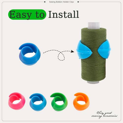 100pcs 4 Colors Thread Spool Huggers Silicone Bobbin Spool Savers No Loose Ends for Sewing Embroidery Machine Thread Spools Organizing - color: 4color100pcs-yuan