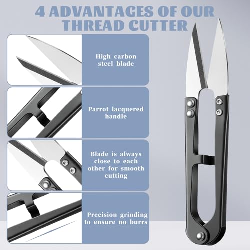 Sewing Snips 3 PCS Thread Snips for Sewing 4.1 Inch Scissors Snip Crochet-Sewing Scissors Snip High-Carbon Steel Thread-Scissors Sewing-Supplies for Knitting DIY Crafts Yarn Gardening