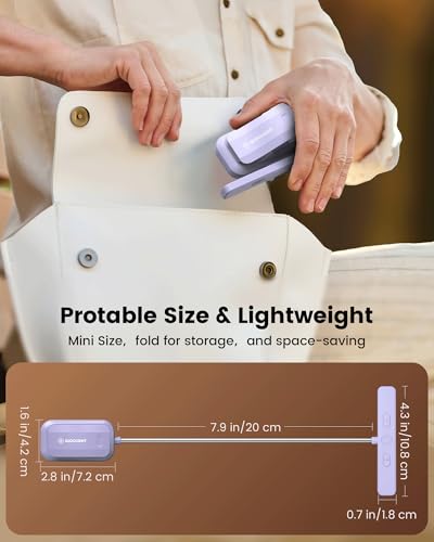 Glocusent 26 LED Reading Lights for Books in Bed, Ideal Gifts for Reader - color: Purple