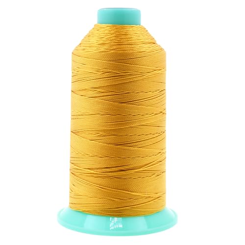 Mandala Crafts Size 277 840D T270 Gold Bonded Nylon Thread, 800 YDs - color: Gold, size: T270 #277 840D/3 800 Yards